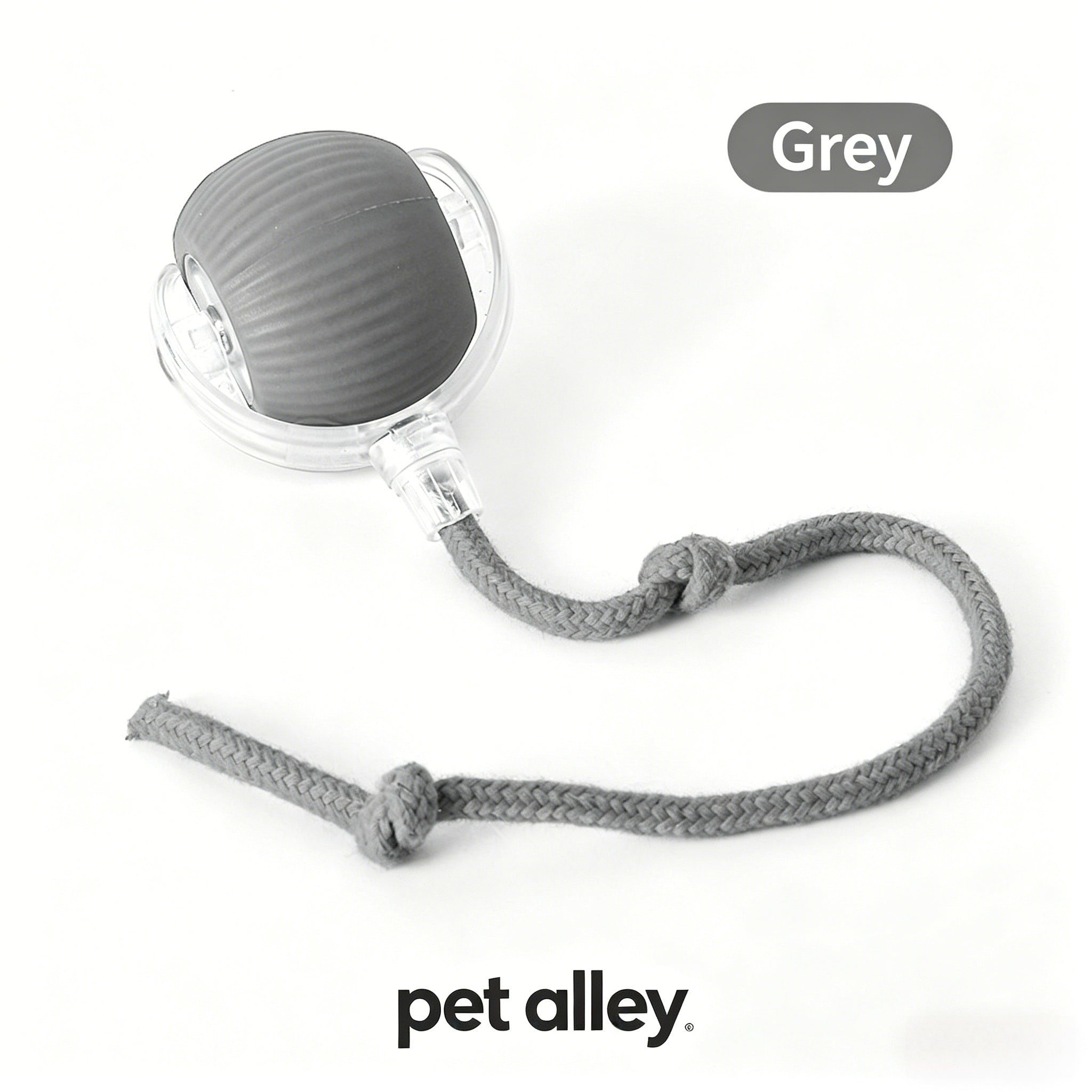Pet Alley Interactive Smart Cat Toy Ball, Automatic Moving Cat Ball with Rope, USB Rechargeable Self-Rolling Kitten Toy for Bored Indoor Cats, Engaging Cat Exercise Toy for Kitten & Adult Cats
