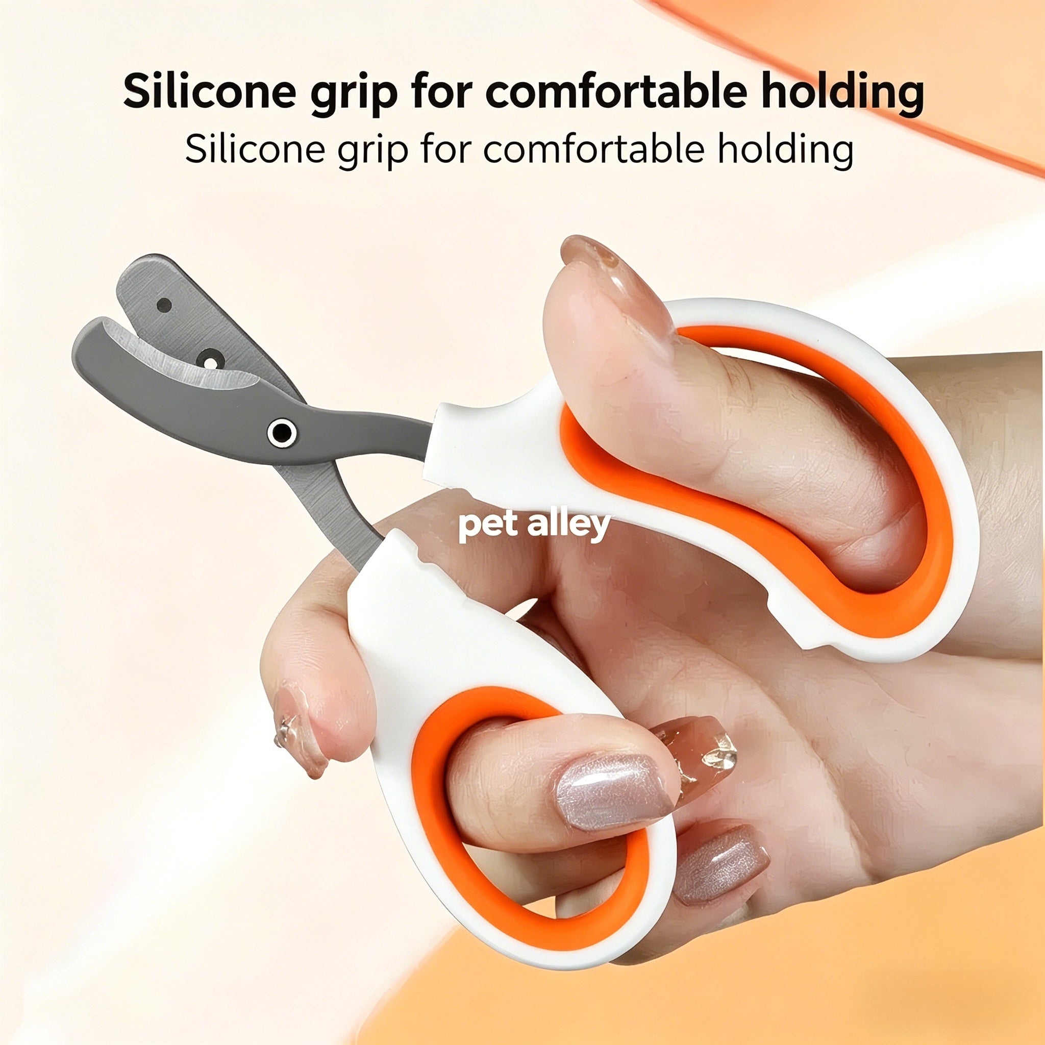 Pet Alley Dual-Size Pet Nail Clippers for Cats & Small Dogs, Sharp Stainless Steel Guillotine Claw Trimmer with Safety Guard, Ergonomic Grooming Tool for Easy Nail Trimming