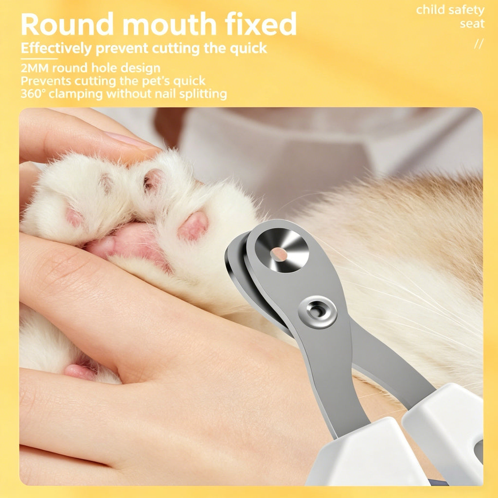 Pet Alley Dual-Size Pet Nail Clippers for Cats & Small Dogs, Sharp Stainless Steel Guillotine Claw Trimmer with Safety Guard, Ergonomic Grooming Tool for Easy Nail Trimming