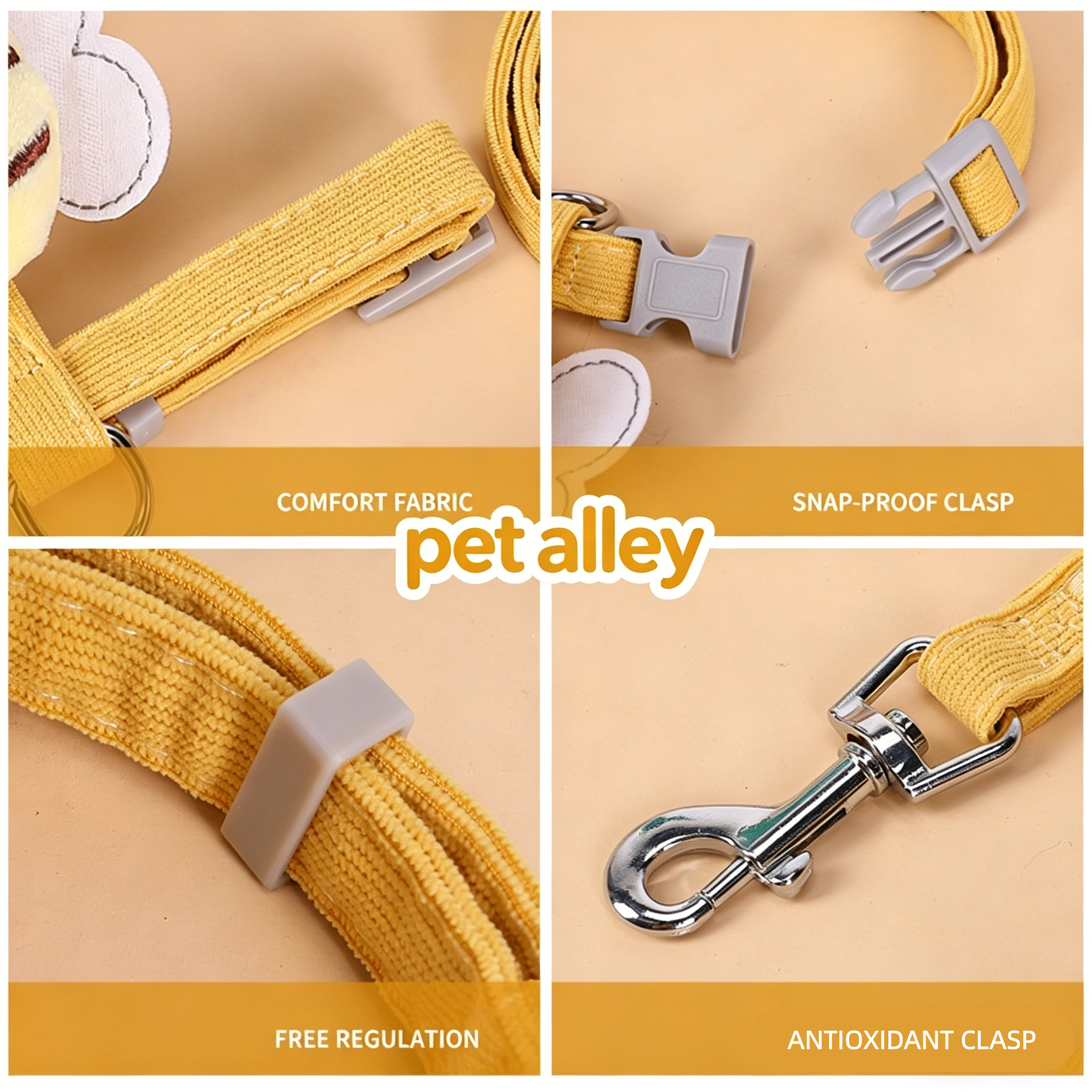 Viral Cute Bee Cat Harness and Leash Set, Escape Proof Cat Walking Jacket, Adjustable Soft Corduroy Pet Harness for Kitten and Small Cat