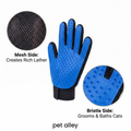 Dual Sided Pet Grooming Glove, Deshedding Massage Cat Glove Brush, Gentle Hair Remover Bathing Bubble Scrubber Glove for Cats & Small Dogs