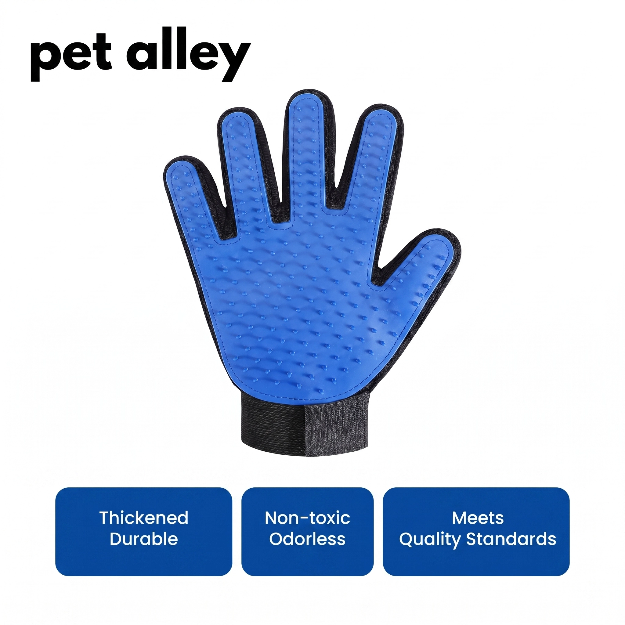 Dual Sided Pet Grooming Glove, Deshedding Massage Cat Glove Brush, Gentle Hair Remover Bathing Bubble Scrubber Glove for Cats & Small Dogs