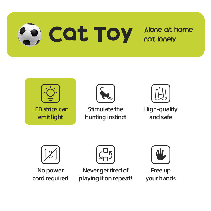 2026 World Cup Interactive Cat Soccer Toy | Motion-Activated Smart Pet Kicking Game, USB Rechargeable