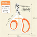 Pet Alley Dual-Size Pet Nail Clippers for Cats & Small Dogs, Sharp Stainless Steel Guillotine Claw Trimmer with Safety Guard, Ergonomic Grooming Tool for Easy Nail Trimming