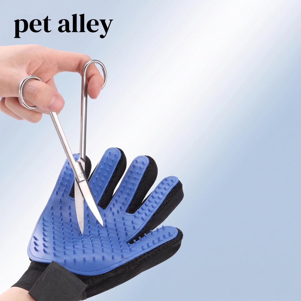 Dual Sided Pet Grooming Glove, Deshedding Massage Cat Glove Brush, Gentle Hair Remover Bathing Bubble Scrubber Glove for Cats & Small Dogs