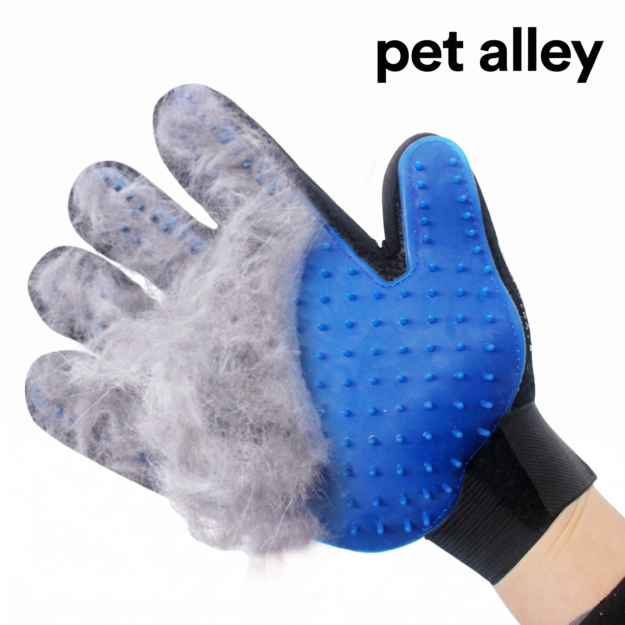 Dual Sided Pet Grooming Glove, Deshedding Massage Cat Glove Brush, Gentle Hair Remover Bathing Bubble Scrubber Glove for Cats & Small Dogs